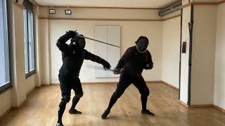 Sidesword vs Backsword Sparring [upl. by Cartwright]