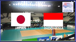 JAPAN vs INDONESIA  VolleyBall 19th Asian Games Hangzhou 2022 [upl. by Nahtanoj]