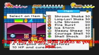 Super Paper Mario  How to get many Experience Points easily Tutorial in 10 steps [upl. by Ahsema]