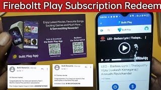 fire boltt gaana subscription  fire boltt Play amp gaana subscription voucher use [upl. by Toney]