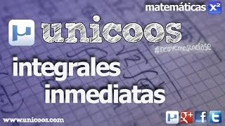 Integrales inmediatas e indefinidas 01 BACHILLERATO [upl. by Annahsirhc]