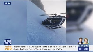 Un hélico le nez dans la neige Les images de ce sauvetage dans les Alpes sont impressionnantes [upl. by Aciraj]