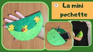 Pochette in pannolenci Cucito creativo tutorial FACILISSIMO  borsetta fai da te [upl. by Macomber]