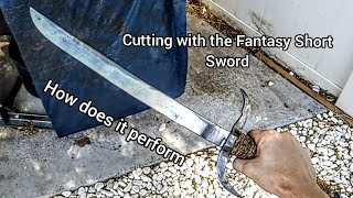 First Cuts With The Fantasy Style Short Sword  The little sword with BIG sword energy [upl. by Hallagan]