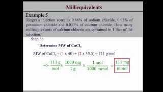 Milliequivalents Calculations [upl. by Vtehsta]