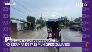 Lluvias desbordan cañadas y ríos en comunidades de tres municipios del Zulia [upl. by Chow]