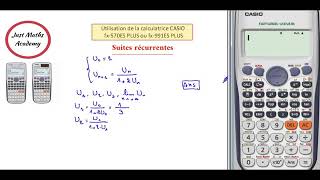 Suites récurrentes Calculatrice CASIO toutes les sections [upl. by Anihta]