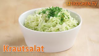 Knackigen Krautsalat einfach selber machen  aus Weißkohl mit Rezept [upl. by Latta]