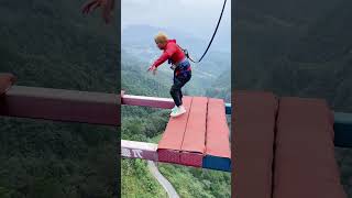 Bungee Jumping With Rope In Beautiful Place  Asmr Bungee Jumping 1 shorts [upl. by Cindee]