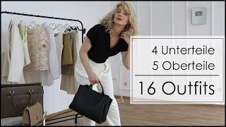 16 Outfits Stylen✨ 4 Unterteile amp 5 Oberteile  Sommer Capsule Wardrobe  Fashion Lookbook [upl. by Inva]