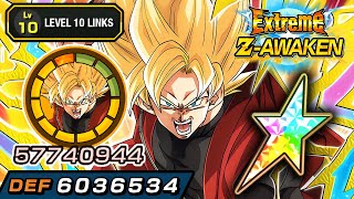 100 EZA SUPER SAIYAN XENO GOKU LEVEL 10 LINKS  STICKER EFFECT Dragon Ball Z Dokkan Battle [upl. by Nemra241]