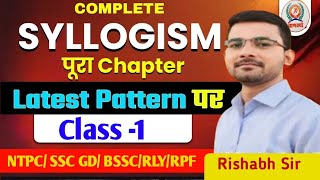 SYLLOGISM  REASONING   Class3  RPF  SSC GD  NTPC 20242025 [upl. by Darcey954]