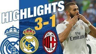 Real Madrid vs AC Milan 31 HIGHLIGHTS RESUMEN 2018 [upl. by Adyaj477]