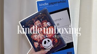 I got a KIndle  Kindle Paperwhite 5 unboxing  set up  accessories 📖 [upl. by Flossy]