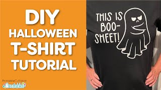 DIY Halloween TShirt Tutorial  This is BOO Sheet SVG Design  StepbyStep Guide [upl. by Etteval]