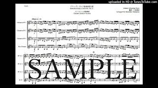 バッハ「ブランデンブルク協奏曲 第3番」Newクラリネット四重奏版（編曲：中島雅彦） [upl. by Adiell]