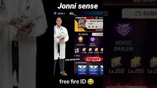 Jonni sense Id free fire 🤣freefire jonnisense newvideo [upl. by Waddle948]