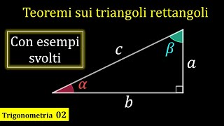 Teoremi sui triangoli rettangoli con esercizi svolti [upl. by Angeline]