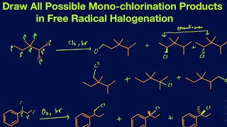 Drawing all the monochlorination products Constitutional and stereoisomers [upl. by Aenej263]