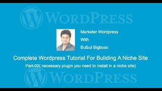 Affiliate Marketing WordPress Tutorial  02  Necessary Plugin To Install [upl. by Ostraw]