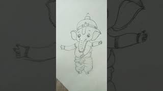 Cute Ganesh ji art mein banana sikhaiye short videos [upl. by Ailehs623]