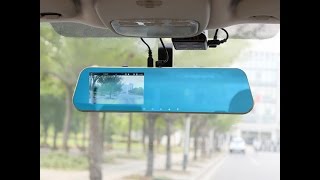 Front amp Rear view Mirror Car DVR Camera Review [upl. by Hayidan]