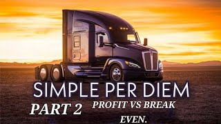 TRUCKING ‼️2024 BREAKING NEWS FROM IRS ABOUT PER DIEM SIMPLE PER DIEM PART 2 PROFIT amp BREAKEVEN [upl. by Otanutrof]