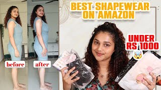 HOW TO MAKE YOUR WAIST LOOK SMALLER  Best Shapewear on Amazon under Rs 999 only [upl. by Ramsay]