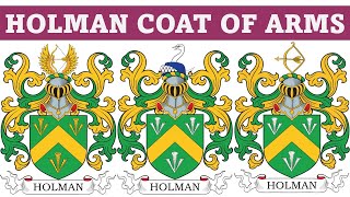 Holman Coat of Arms amp Family Crest  Symbols Bearers History [upl. by Pearline]