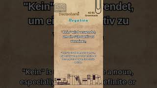 Negation mit quotnichtquot und quotkeinquot  Negation with quotnichtquot and quotkeinquot Deutsch German [upl. by Ahsiuq]