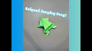 How To Make a Paper Jumping Frog  Fun amp Easy Origami [upl. by Manus827]