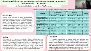 Comparison of clinical outcomes between acetylcysteine and ambroxol in post acute exacerbation of C [upl. by Avigdor244]