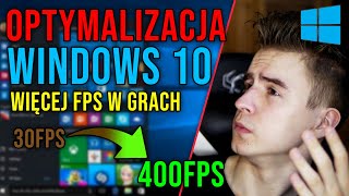 JAK MIEĆ WIĘCEJ FPS W GRACH NA WINDOWS 10 😲 Optymalizacja Windows 10 😵 2021 nowy film w opisie [upl. by Trudi]