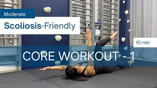 10Min ScoliosisFriendly Core Workout 1  Exercises to Support Your Spine [upl. by Yknip]