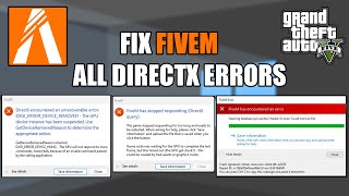 Fix FiveM has Stopped RespondingDirectX queryFiveM has encountered an errorFiveM d3d11dll error [upl. by Dwayne]