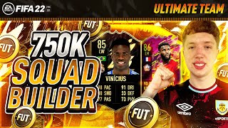 THE BEST META 750K FIFA 22 STARTER TEAM FIFA 22 SQUAD BUILDER PRO [upl. by Lavella]