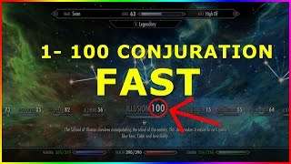 Skyrim Special Edition  Leveling Conjuration from 1  100 Fast ★Guide★ [upl. by Eerahc608]