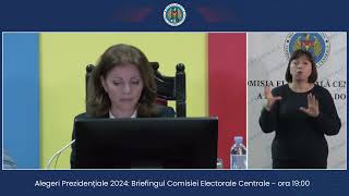 Alegeri Prezidențiale 2024 Briefingul Comisiei Electorale Centrale  ora 1900 [upl. by Rubbico]