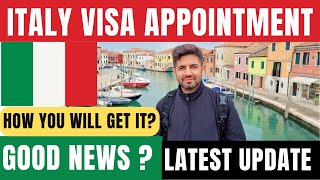 Italy VISA Appointment Latest Update  How to Get Italy Embassy VISA Appointment from PAKISTAN [upl. by Naitirb]