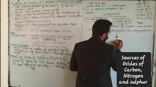 L4 Sources of oxides of carbon nitrogen and sulphur  ch14  10th class chemistry [upl. by Alphonso]