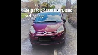 How to remove Citroen c4 grand Picasso rear break pad [upl. by Frodeen]