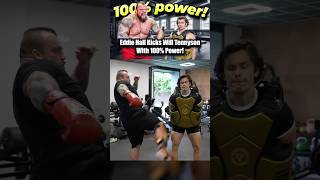 Eddie Hall Kicks Will Tennyson With 100 Power boxing [upl. by Azil]