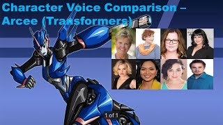 Character Voice Comparison  Arcee Transformers [upl. by Alios]