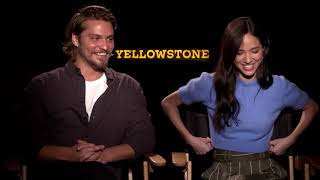 Kelsey Asbille and Luke Grimes Interview Yellowstone [upl. by Narmi635]