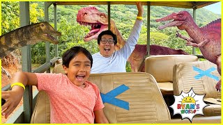 Ryan visits Jurassic World Dinosaurs in the Jungle [upl. by Saito712]