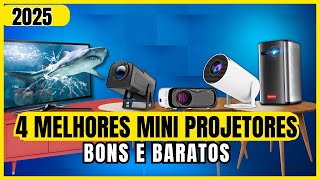 4 Melhores Projetores Portáteis Bom e Barato 2025  Mini Projetor Custo Benefício 2200 Lumes [upl. by Dyrraj]