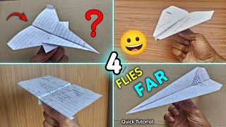 4 Amazing Origami Paper Airplane Tutorial [upl. by Mallin]