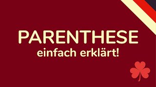 PARENTHESE  schnell amp einfach erklärt rhetorische Mittel animiert 🇩🇪 [upl. by Elrebma]