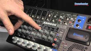 Samson XP1000 Portable Bluetooth PA System Overview  Sweetwater at Winter NAMM 2014 [upl. by Leora]