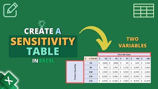 How to Create a Sensitivity Table in Excel [upl. by Maxama601]